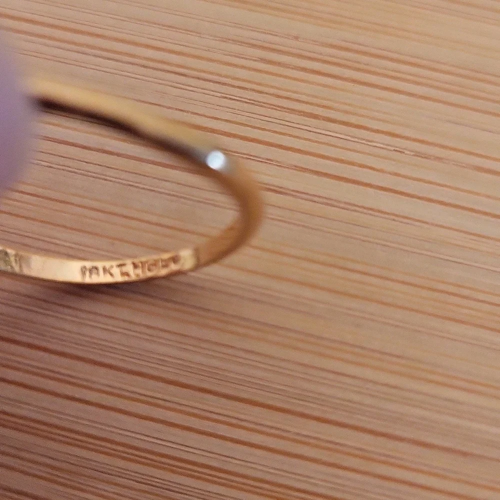 Vintage 18k Gold Plated Solitare CZ Ring